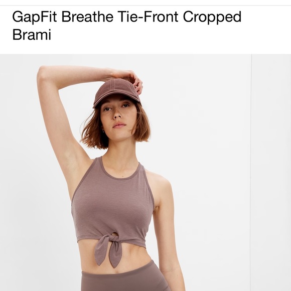 GAP Tops - GapFit Breathe Tie-front Cropped Brami size small
